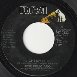 José Feliciano Light My Fire / Hi-Heel Sneakers USED VINYL 7INCH 45 RPM REISSUE