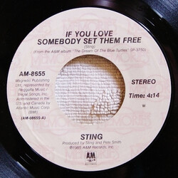 Sting If You Love Somebody Set Them Free / Fortress Around Your Heart USED VINYL 7INCH SINGLE REISSUE