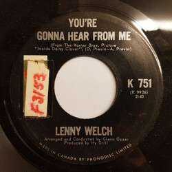 Lenny Welch You're Gonna Hear From Me USED VINYL 7INCH 45 RPM SINGLE