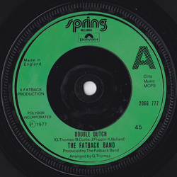 The Fatback Band Double Dutch Vinyl 7" USED