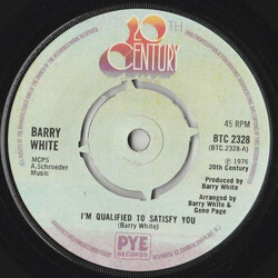 Barry White I'm Qualified To Satisfy You Vinyl 7" USED