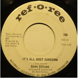 Gene Allison It's All Most Sundown USED VINYL 7INCH 45 RPM