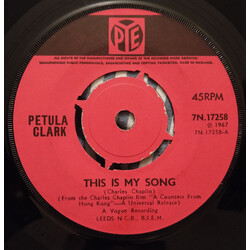 Petula Clark This Is My Song USED VINYL 7INCH 45 RPM SINGLE