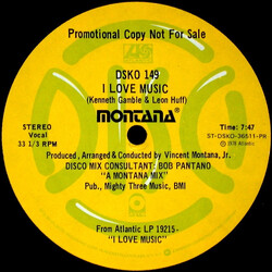 Montana I Love Music / You Know How Good It Is USED VINYL 12INCH 33 S RPM PROMO