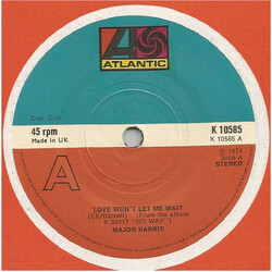Major Harris Love Won't Let Me Wait VINYL 7" USED