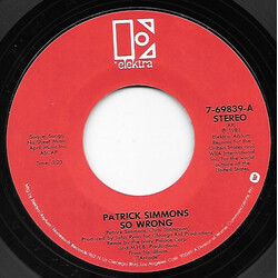 Patrick Simmons So Wrong USED VINYL 7INCH 45 RPM SINGLE