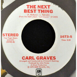 Carl Graves The Next Best Thing USED VINYL 7INCH SINGLE PROMO