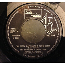 The Supremes / Four Tops You Gotta Have Love In Your Heart / I'm Glad About It USED VINYL 7INCH 45 RPM SINGLE