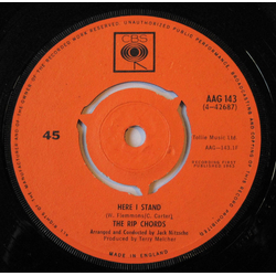 The Rip Chords Here I Stand Vinyl 7" USED