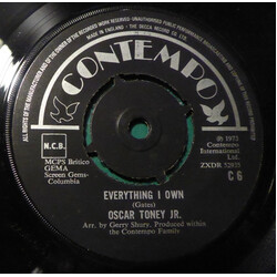 Oscar Toney Jr. Everything I Own / Kentucky Bluebird (A Message To Martha) USED VINYL 7INCH 45 RPM SINGLE