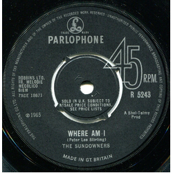 The Sundowners (3) Where Am I Vinyl 7" USED