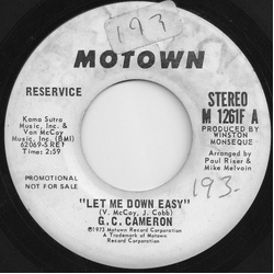 G.C. Cameron Let Me Down Easy Vinyl 7" USED