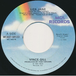 Vince Gill Liza Jane / What's A Man To Do USED VINYL 7INCH 45 RPM SINGLE