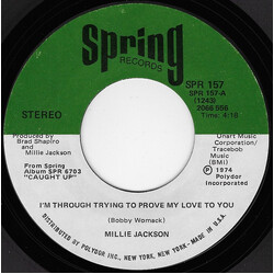 Millie Jackson I'm Through Trying To Prove My Love To You USED VINYL 7INCH 45 RPM