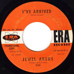 Jewel Akens I've Arrived USED VINYL 7INCH 45 RPM PROMO MONO
