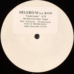 Delerium / Rani Underwater (Jim Skreech Remix) USED VINYL 12INCH SINGLE SIDED PROMO WHITE LABEL 33 S RPM
