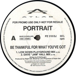 Portrait Be Thankful For What You've Got VINYL 12" USED