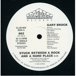 Gary Brock Stuck Between A Rock And A Hard Place USED VINYL 12INCH 33 S RPM PROMO SINGLE
