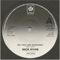 Nick Ryan (7) Do You Like Dancing? Vinyl 7" USED