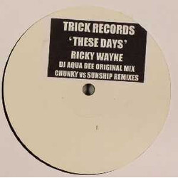 Rick Wayne These Days USED VINYL 12INCH WHITE LABEL