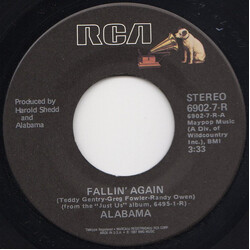 Alabama Fallin' Again USED VINYL 7INCH 45 RPM SINGLE STEREO