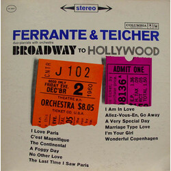 Ferrante & Teicher Broadway To Hollywood Vinyl LP USED