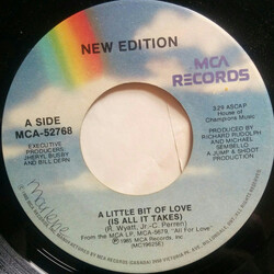 New Edition A Little Bit Of Love (Is All It Takes) / Sneakin' Around USED VINYL 7INCH 45 RPM