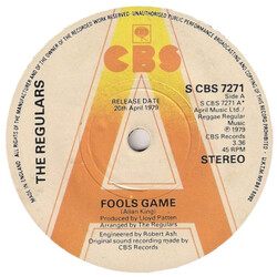 The Regulars Fools Game USED VINYL 7INCH 45 RPM SINGLE PROMO