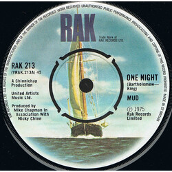 Mud One Night USED VINYL 7INCH 45 RPM SINGLE