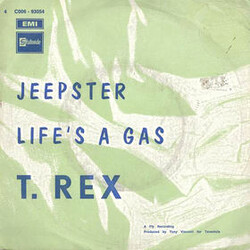 T. Rex Jeepster / Life's A Gas USED VINYL 7INCH 45 RPM SINGLE STEREO