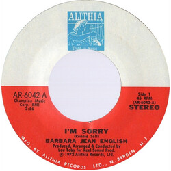 Barbara Jean English I'm Sorry USED VINYL 7INCH 45 RPM SINGLE STEREO