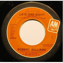 Robert Arthur Williams Late One Night USED VINYL 7INCH 45 RPM PROMO STEREO MONO
