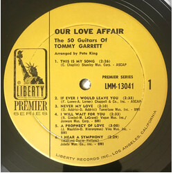 The 50 Guitars Of Tommy Garrett Our Love Affair Vinyl LP USED