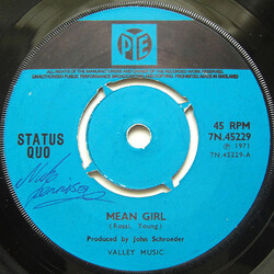 Status Quo Mean Girl USED VINYL 7INCH 45 RPM SINGLE