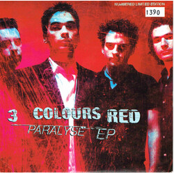 3 Colours Red Paralyse EP USED VINYL 7INCH 45 RPM EP LIMITED EDITION NUMBERED