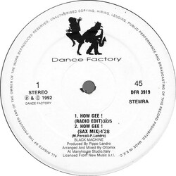 Black Machine How Gee USED VINYL 12INCH 45 RPM