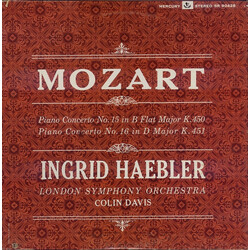 Wolfgang Amadeus Mozart / Ingrid Haebler / The London Symphony Orchestra / Sir Colin Davis Piano Concerto Nos. 15 & 16 Vinyl LP USED