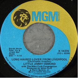 Little Jimmy Osmond Long Haired Lover From Liverpool USED VINYL 7"