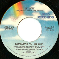 Rossington Collins Band Getaway USED VINYL 7INCH SINGLE 45 RPM