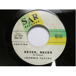 Johnnie Taylor Never, Never / Rome ("Wasn't Built In A Day") USED VINYL 7INCH 45 RPM SINGLE PROMO