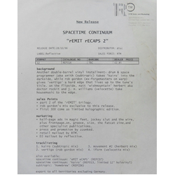 Spacetime Continuum rEMIT rECAPS Pt. 2 Vinyl 12" USED