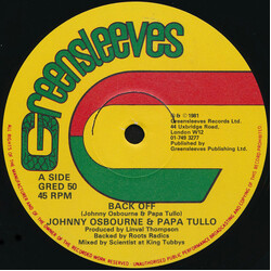 Johnny Osbourne / Papa Tullo / The Roots Radics Back Off / Craftsman Dub USED VINYL 12INCH 45 RPM
