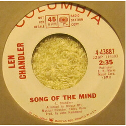 Len Chandler Song Of The Mind / Shadow Of The Magic Dancer USED VINYL 7INCH 45 RPM PROMO