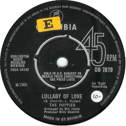 The Poppies (3) Lullaby Of Love USED VINYL 7INCH 45 RPM SINGLE