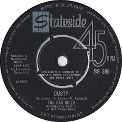 The Rag Dolls Dusty USED VINYL 7INCH 45 RPM