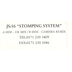 JS16 Stomping System Vinyl 12" USED