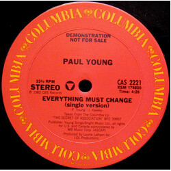 Paul Young Everything Must Change USED VINYL 12"