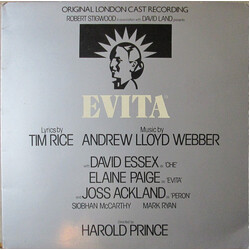 Andrew Lloyd Webber And Tim Rice Evita (Original London Cast Recording) Vinyl LP USED