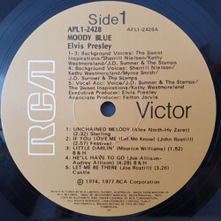 Elvis Presley Moody Blue Vinyl LP USED