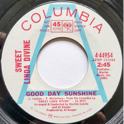 Sweet Linda Divine Good Day Sunshine USED VINYL 7INCH 45 RPM SINGLE PROMO MONO